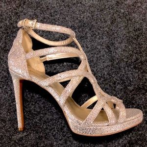 Sparkly MK Michael Kors heels silver neutral 7.5